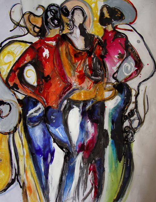 danse en jean bleu