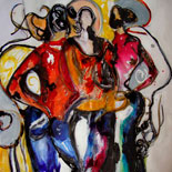danse en jean bleu